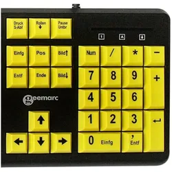 Geemarc KBSV3 YEL GE (DE, Kabelgebunden), Tastatur, Mehrfarbig