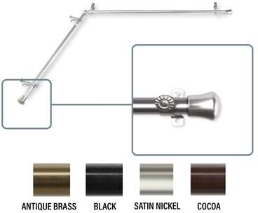 "InStyleDesign 13/16"" Single Corner Curtain Rod"