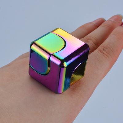Discount Dollar Deals Square Decompression Spinning Top Dice Cube Anti Anxiety Fidget Toy For Kids Adults colurful