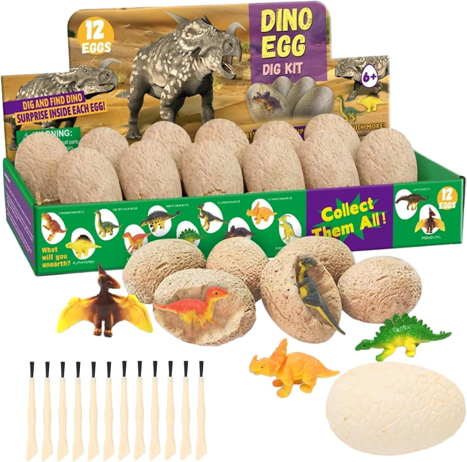 oCreon Dino-opgravingsset voor kinderen met dinosaurus-eieren en adventskalender