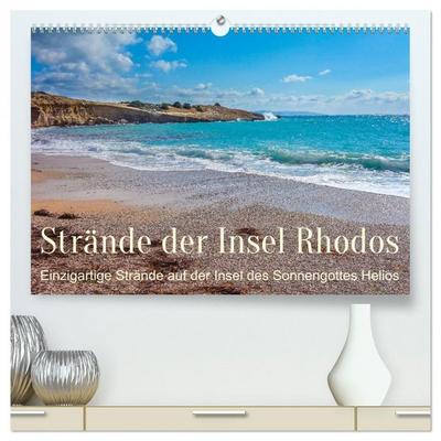 Strände der Insel Rhodos (hochwertiger Premium Wandkalender 2026 DIN A2 quer), Kunstdruck in Hochglanz