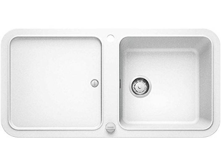 BLANCO YOVA XL 6 S, Küchenspüle, weiß, Granitspüle aus Silgranit PuraDur 519587, weiß