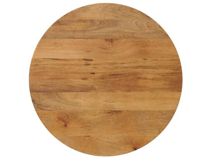 HGPOTUY Runde Tischplatte Ø 80x2,5 cm Massivholz Mango Massives Mangoholz, Holzmaserung Unikat, Ersatztischplatte, rustikales Design, feuchtes Tuch Reinigung