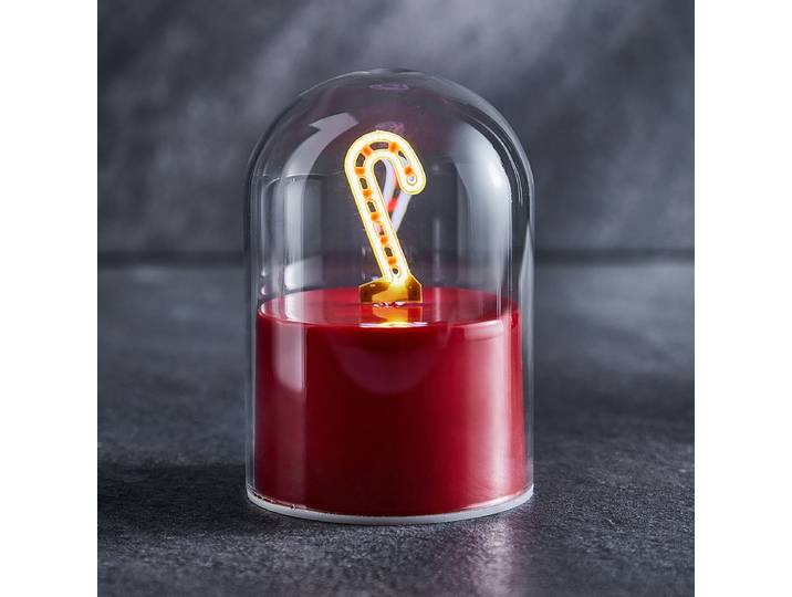 Neonlicht GLOWBALL Zuckerstange 7 x 10 x 7cm Rot