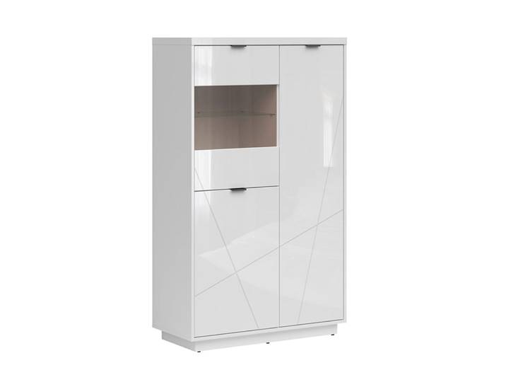 Vitrine 3 portes blanche