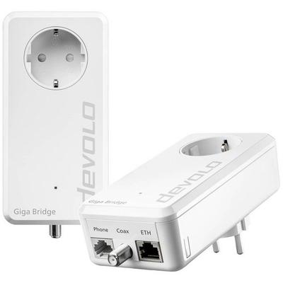 Devolo Giga Bridge Phoneline Netzwerkadapter 8949 EU IP-Bridge, Glasfaser 1000MBit/s