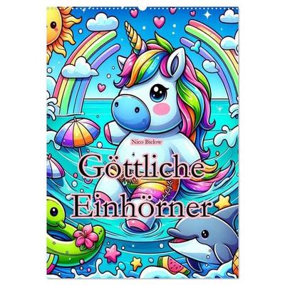 Göttliche Einhörner (Wandkalender 2027 DIN A2 hoch), CALVENDO Monatskalender