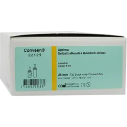 Conveen Optima kürzere Länge Urinal Kondom, 5 cm lang, 25 mm 30 St