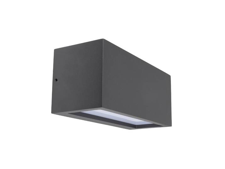 Deko-Light Aussenwandleuchte Rilongo, dimmbar, schwarz, Aluminium, Modern, Wandleuchte außen