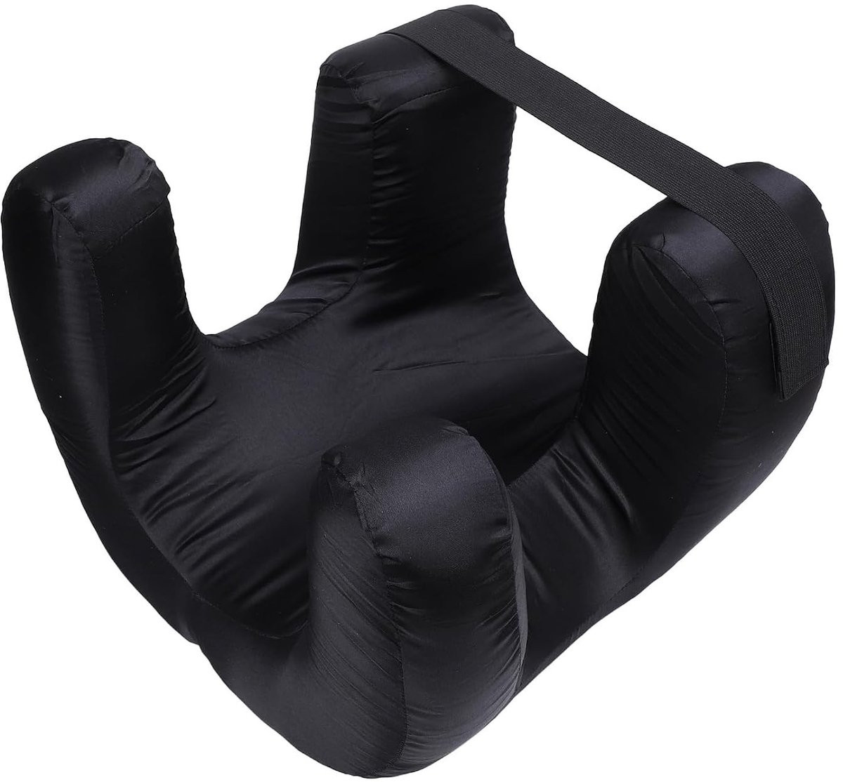Ergonomisch Gezichtskussen van Zacht Zijde en Geheugenfoam voor het Vermijden van Rimpels en Slaaplijnen, Zwart