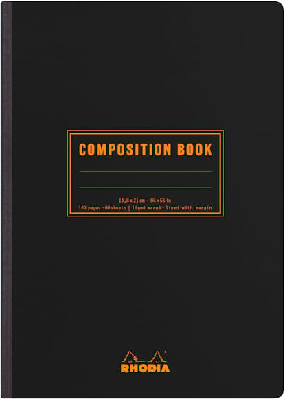 Rhodia Composition book A5L black 5st