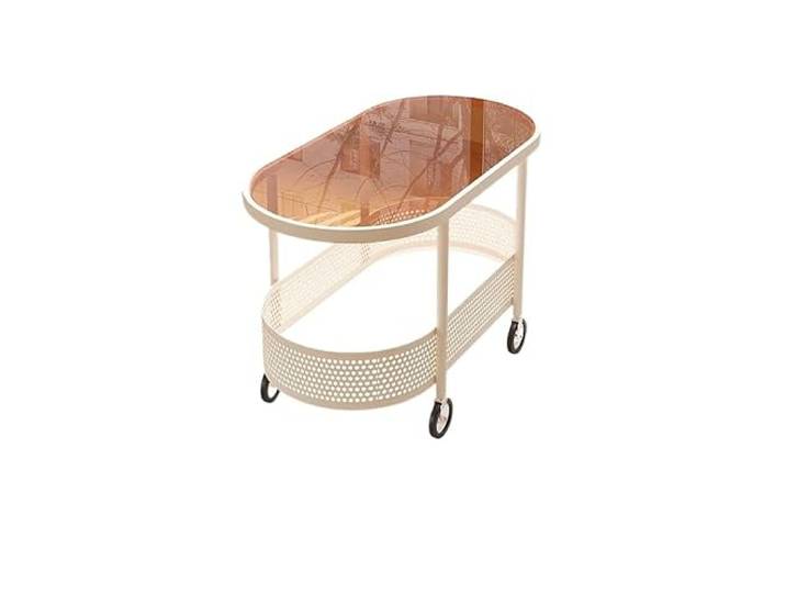 SAMCIOI Wohnzimmer-Beistelltisch, Couchtische Butter-Style Kompakter Mobiler Wagen Kleiner Tisch, Couchtisch, Nachttisch Wohnzimmer Beistelltisch for Sofaecke Couchtisch, Nachttisch