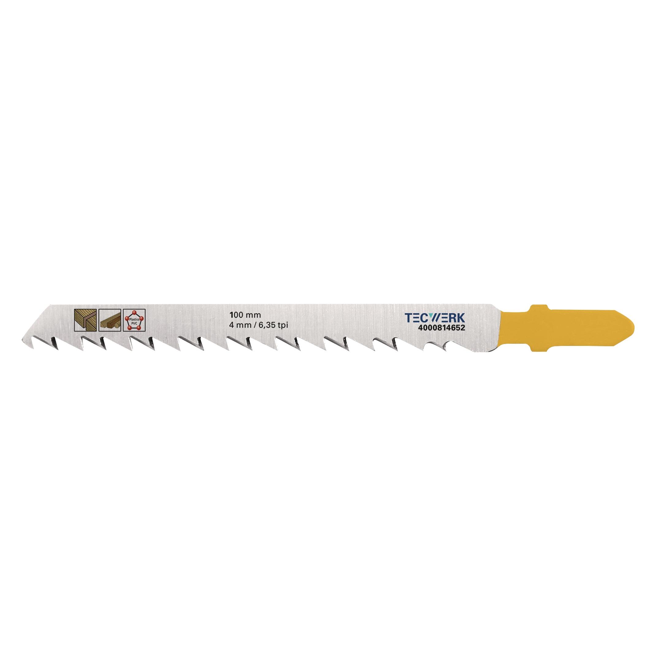 Tecwerk Stichsägeblatt Gesamtlänge 100 mm Zahnteilung 4 mm Stärke 1,45 mm HCS (2000814652)