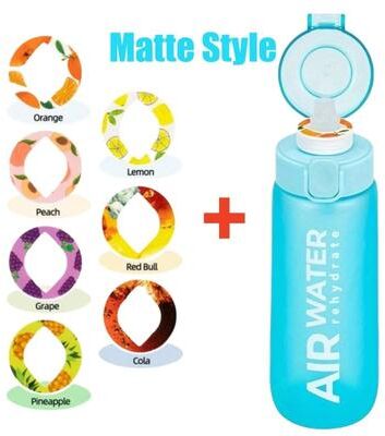 Uplift Picks ActiveHydro Fruit Infuser Water Bottle 750ml Flavor Pod Water Bottle For Fitness Sports And Outdoor Hydration blue 7 Rings (matte)