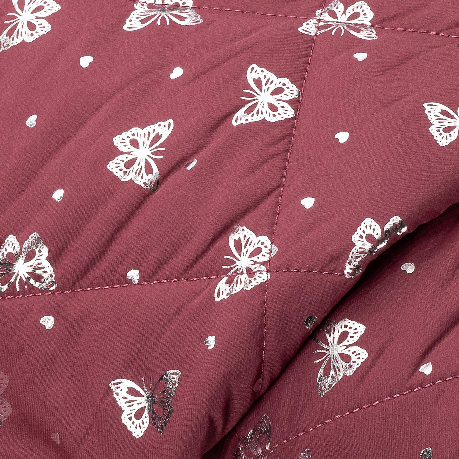 Steppstoff "Schmetterlinge", mauve