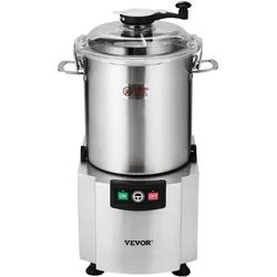 VEVOR Küchenmaschine Gemüsezerkleinerer 18 L Küchenmaschine aus lebensmittelechtem Edelstahl mit S-förmiger Klinge und Schaber, multifunktional zum Zerkleinern von Gemüse Obst Getreide Nüssen