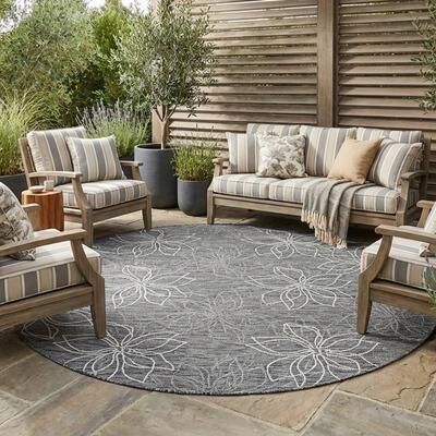 Dream Decor Rugs Grace Rosette Indoor Outdoor Area Rug