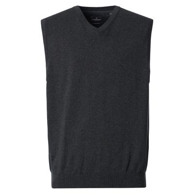 Pullunder CASAMODA "CASAMODA Pullunder uni", Herren, Gr. XXL, grau (anthrazit), 100% Baumwolle, Pullover Pullunder