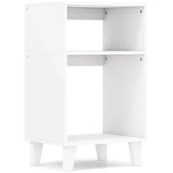 Helloshop26 - Schmaler Beistelltisch 39,5 x 29,5 x 65 cm modernes Design mit erhöhten Beinen aus weißem Holzwerkstoff