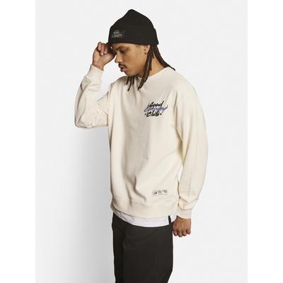 Sweatshirt REDEFINED REBEL "Redefined Rebel Sweat RRRafael Sweat", Herren, Gr. S, weiß (pristine), Fleece, 100% Baumwolle, lang, Rückenausschnitt, Sweatshirts Sweatshirt