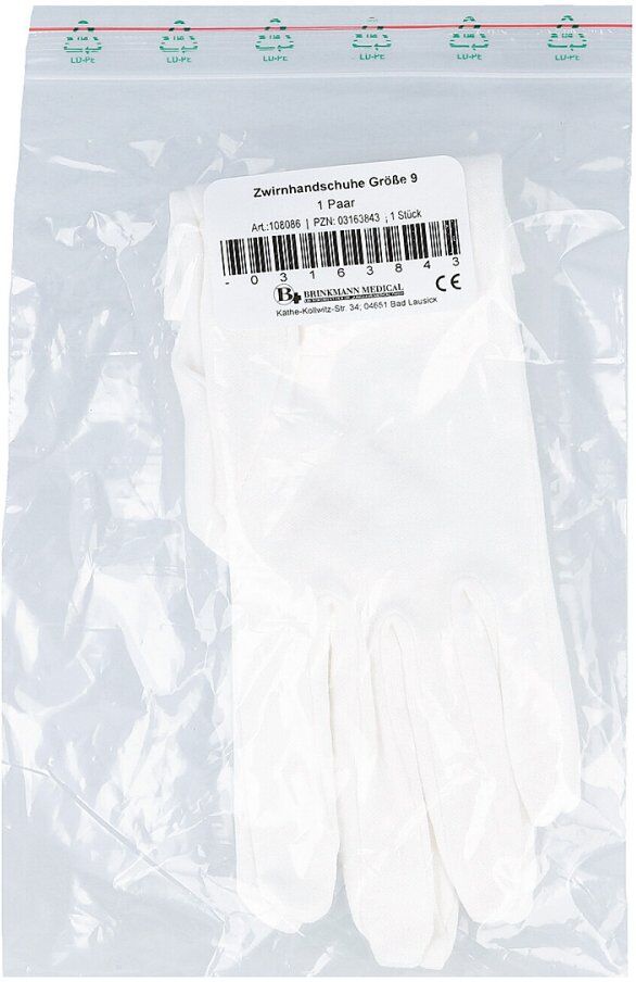 Brinkmann Handschuhe Zwirn Bw Größe 9 weiss