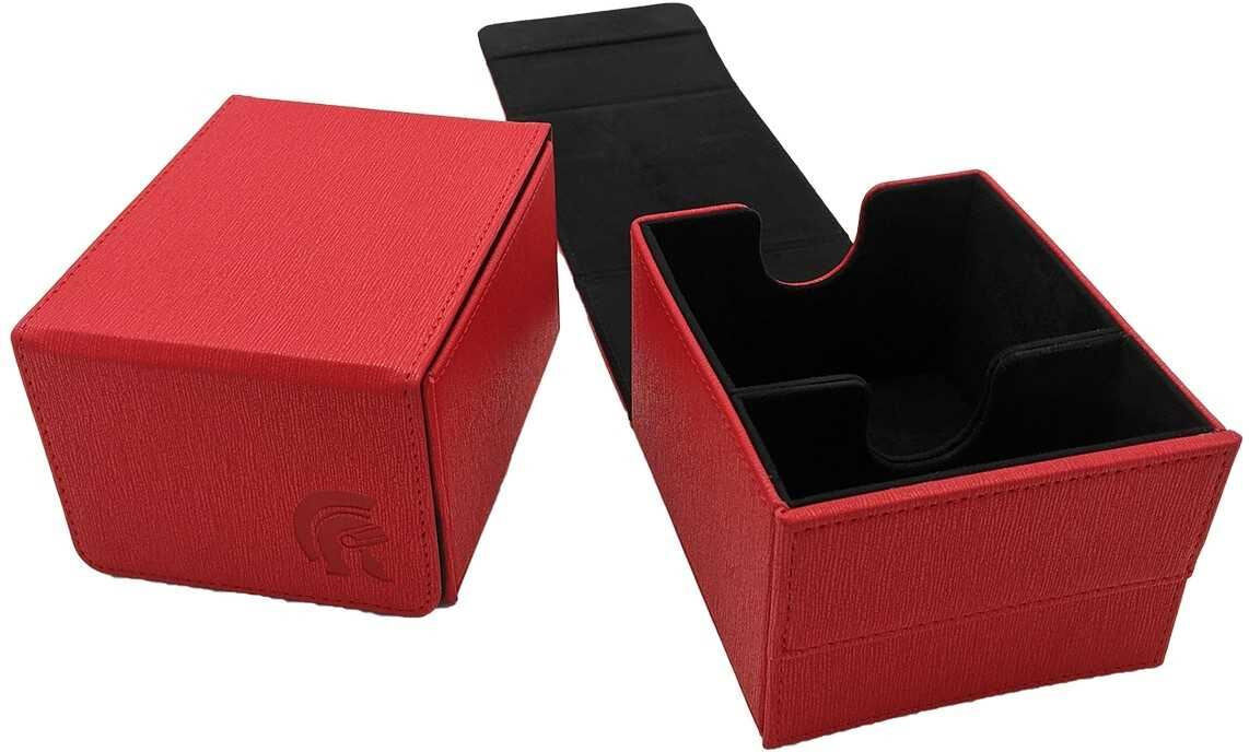 Legion Supplies Legion Sentinel Deck Box 130 - Red for Card Game Accessories, Stores up to 130 double-sleeved cards, Protective Deck Storage for Trading Card Games