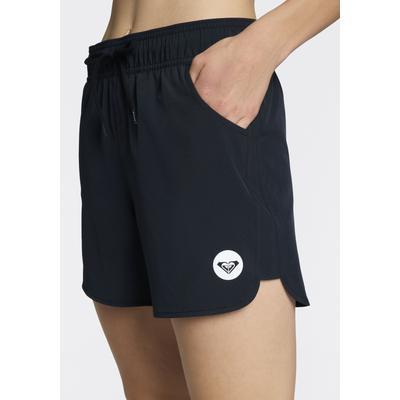Badeshorts ROXY "ROXY WAVE 5 INCH", Damen, Gr. M, N-Gr, schwarz (anthrazit), Obermaterial: 92% Polyester, 8% Elasthan, Badehosen Badeshorts, sportlicher Stil, für Schwimmen, klassische Badeshorts-Form