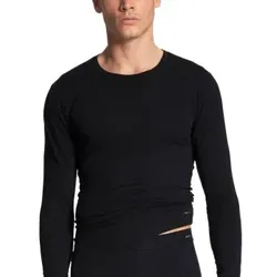 Calida Cotton Code Shirt Long Sleeve Schwarz Baumwolle Small Herren