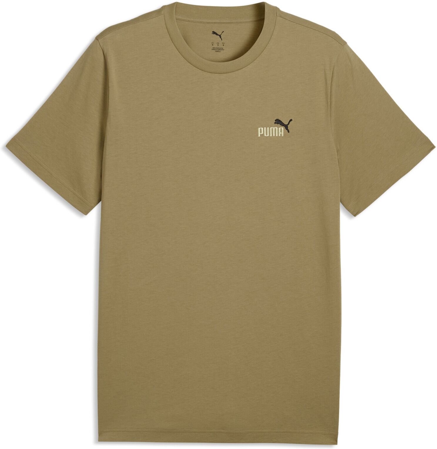 T-Shirt PUMA "GRAPHICS 2 COLOR SMALL NO 1 LOGO TEE", Herren, Gr. XXL, beige (chai latte), Jersey, Obermaterial: 100% Baumwolle, unifarben, regular fit normal, Rundhals, Shirts T-Shirt, mit Rundhalsausschnitt, mit Kurzarm, mit Print-Applikation chai latte 