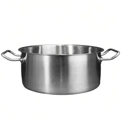 Pintinox Tiefer Kochtopf Ø 50 cm aus Edelstahl 18/10 mit dreifachem Boden