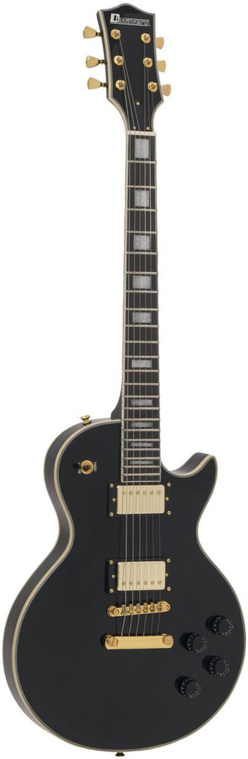Dimavery Lp-530 E-Gitarre, Schwarz/gold