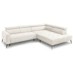SOMETA Ecksofa Monterrey Stoff Weiß