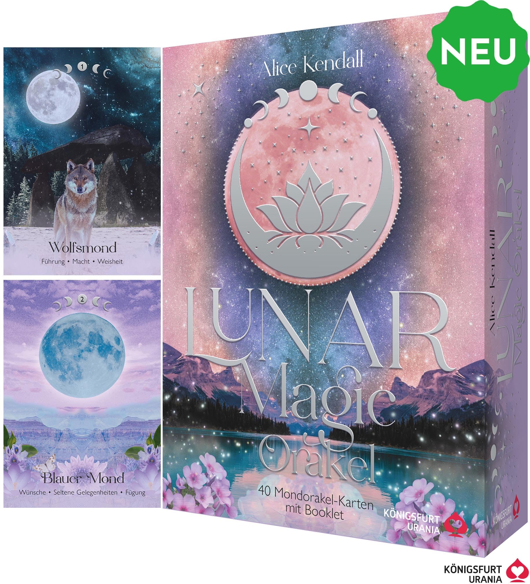Alice Kendall - Lunar Magic Orakel - 40 Mondorakel-Karten mit Booklet - Preis vom 02.10.2026 23:42:20 h