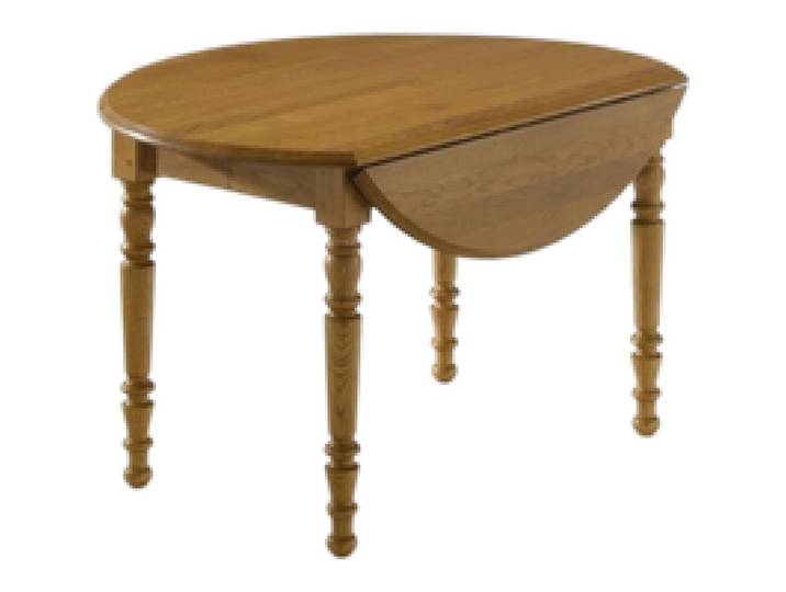 Table ronde à volets chêne massif Léonnie