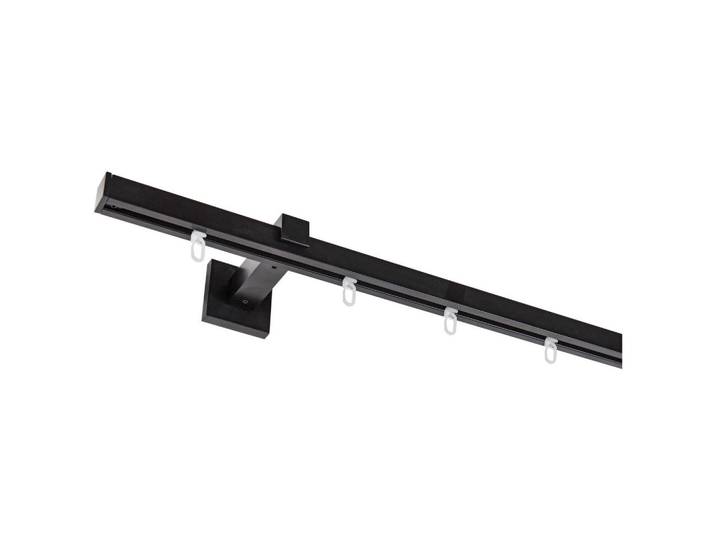 Homeware Vorhangstangenset, Schwarz, Metall, 160 cm, Heimtextilien, Vorhänge, Vorhangstangen & Schienen