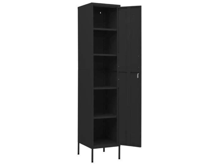Armoire à casiers - VIDAXL - Noir - 35x46x180 cm - Acier