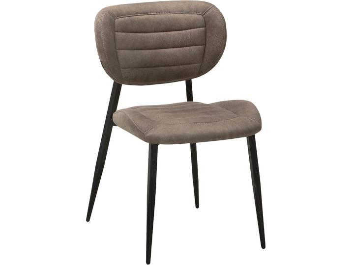 Esszimmerstuhl OMG DESIGN Rikki , grau (taupe, schwarz, taupe), B:52cm H:84cm T:62cm, Stühle, Esszimmerstuhl, bequemer Polsterstuhl in modernen Farben