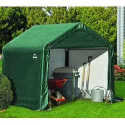 ShelterLogic Folien Zeltgarage Gerätehaus | Grün | 180x180x180 cm - Grün