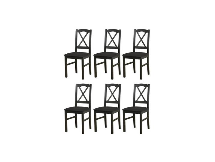Leaf Design Stuhl Nilo 11 (6er Set), Schwarz, Holz, Echtholz,Buche, Holz Optik, 43x94x40 cm, Esszimmer, Stühle