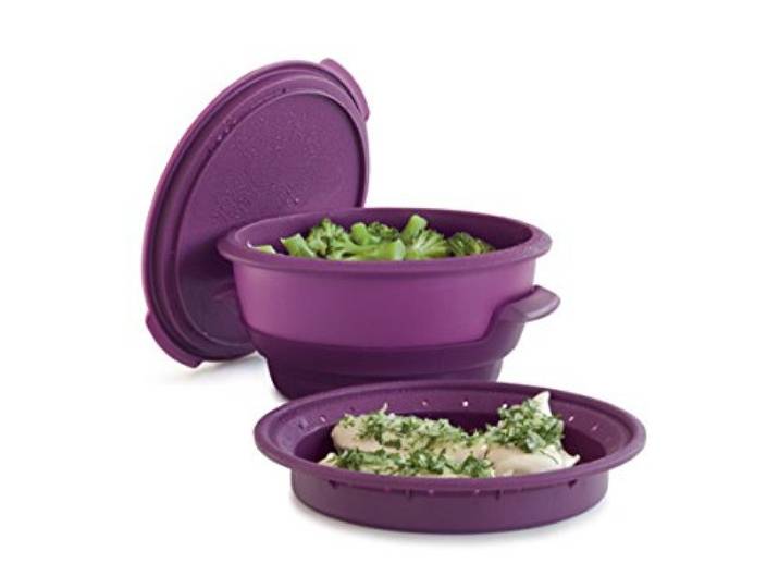 TUPPERWARE Mikrowelle MicroGourmet Dampfgarer lila Mikro Dampfwunder Micro