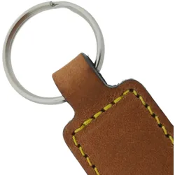 CombiCraft Leder Schlüsselanhänger Rechteckig 23x95mm - 10 Stück
