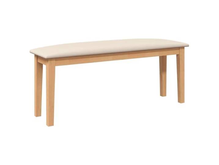 XHNIFBN Massivholz Bank 110 cm Sitzbank Gepolstert Esstisch Flur Natur Gepolsterte Holzbank mit Schaumstoffkissen, ideal als Sitzgelegenheit im Schlafzimmer, Flur oder Wohnzimmer.