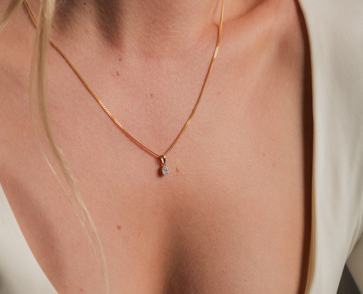 Midem Copenhagen diamanthänge 0,25ct gulguld