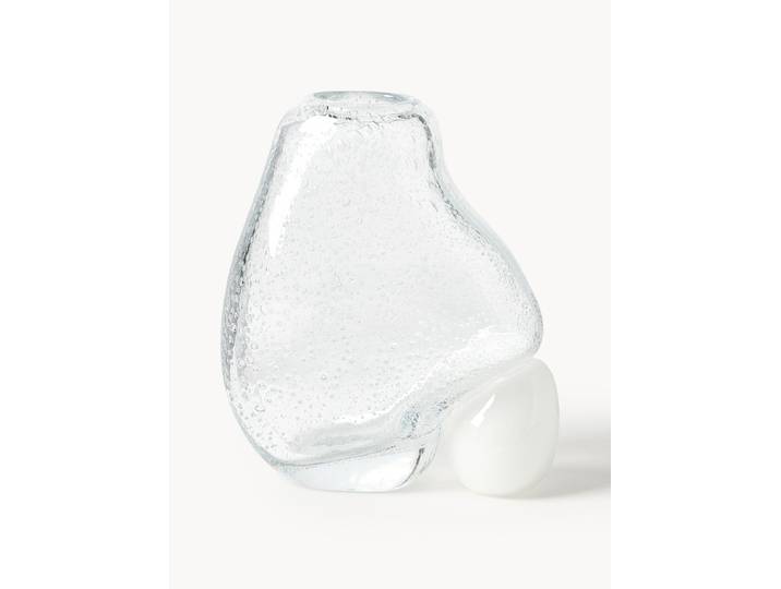 Vase en verre avec bulles d'air Nicky, haut. 20 cm