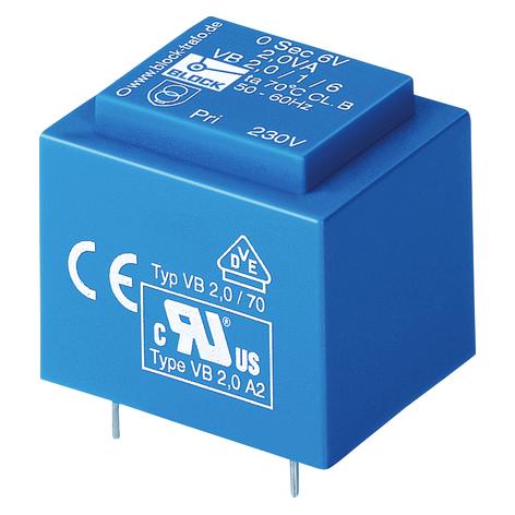 Block Transformator PCB 3.2VA 2x9V (VB 3.2/2/9)