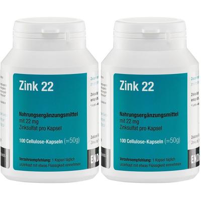 Zink 22 Kapseln 2x 2x100 St
