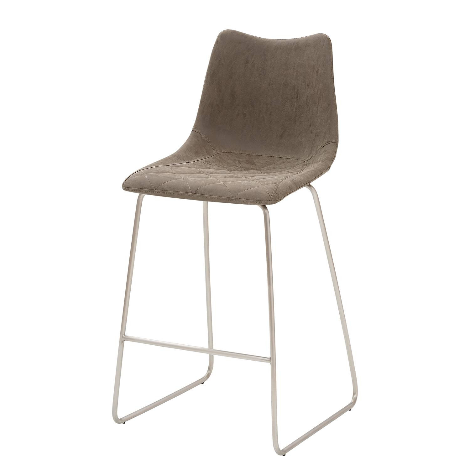 home24 Barstoel mySOLO I modderbruin zilver