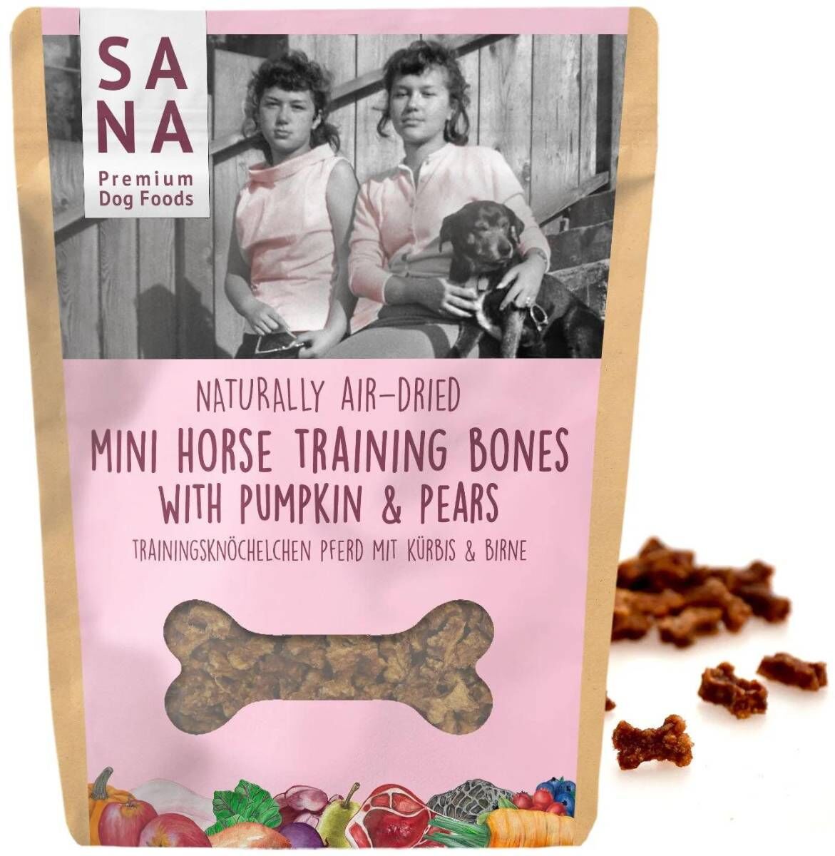 Sanadog Mini Training per Cani al Cavallo con Zucca e Pera 100 g