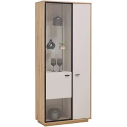 Vitrine Cremona Kaschmir/Eiche Artisan