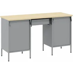 vidaXL, Werkbank + Arbeitsbock, Mazonas (150 cm Werkbank (3 Schubladen & 2 Türen)) (55 cm, 150 cm)